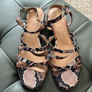 Madewell leather snakeskin sandals